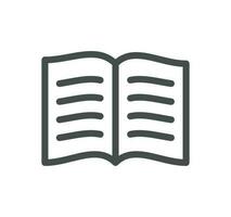 Book related icon outline and linear vector. vector