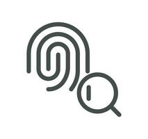 Biometric related icon outline and linear vector. vector