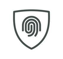 Biometric related icon outline and linear vector. vector