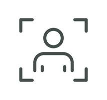 Biometric related icon outline and linear vector. vector