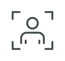 Biometric related icon outline and linear vector. vector