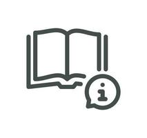 Book related icon outline and linear vector. vector