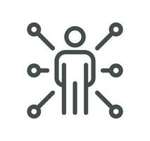 Core values related icon outline and linear vector. vector