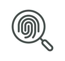 Biometric related icon outline and linear vector. vector