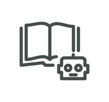 Book related icon outline and linear vector. vector