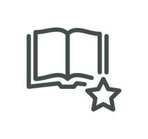 Book related icon outline and linear vector. vector