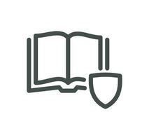 Book related icon outline and linear vector. vector