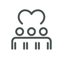 Core values related icon outline and linear vector. vector