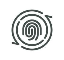 Biometric related icon outline and linear vector. vector