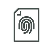 Biometric related icon outline and linear vector. vector