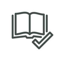 Book related icon outline and linear vector. vector