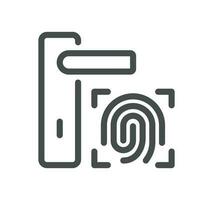 Biometric related icon outline and linear vector. vector