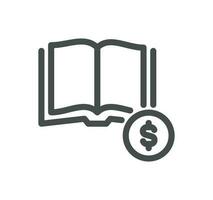 Book related icon outline and linear vector. vector