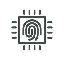 Biometric related icon outline and linear vector. vector