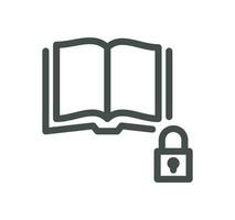 Book related icon outline and linear vector. vector