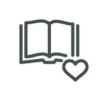 Book related icon outline and linear vector. vector