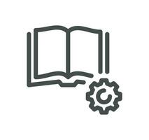 Book related icon outline and linear vector. vector