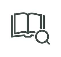 Book related icon outline and linear vector. vector