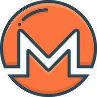 color icon for monero vector