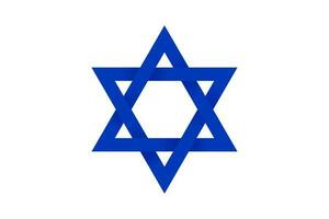 3d Star of David interwoven on White Background. Vector Illustration. EPS 10