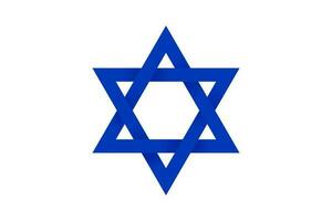 3d Star of David interwoven on White Background. Vector Illustration. EPS 10