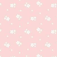 Vector seamless floral pattern. Cute print with small flowers. Flat style. Spring pattern with blooming flowers.