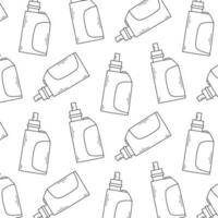 Vape seamless pattern. Vector illustration. Doodle style. Print with electronic cigarettes.