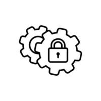 Password icon vector. protection illustration sign. security symbol or logo. vector