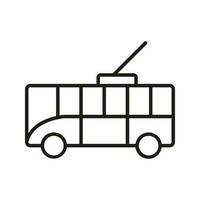 trolebús icono vector. público transporte ilustración signo. viaje símbolo o logo. vector