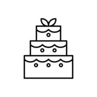 Cake icon vector. dessert illustration sign. sweet symbol or logo. vector