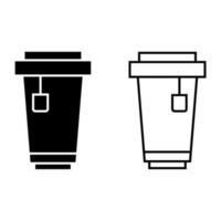 Coffee icon vector. Tea illustration sign. hot drinks symbol or logo. vector