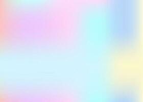 holográfico degradado neón vector ilustración. de moda pastel arco iris unicornio antecedentes. holograma colores líquido antecedentes. translúcido degradado neón holográfico fondo brillar impresión.