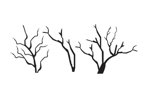 Tree Silhouette Illustration Isolated on White Background