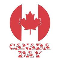 A red and white sign that says canada day. vector