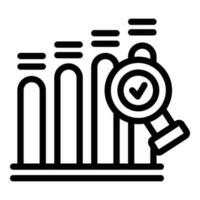 Launch project graph chart icon outline vector. Report target vector