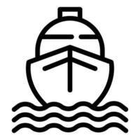 Ship cargo icon outline vector. Oil fuel vector