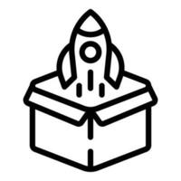 Launch project rocket icon outline vector. Creative app vector