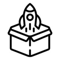 Launch project rocket icon outline vector. Creative app vector