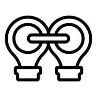 Launch project idea chain icon outline vector. Strategy app vector