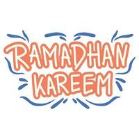 moderno escrito ramadhan kareem ,bien para gráfico diseño recursos, huellas dactilares, pegatinas, carteles, panfletos, y más. vector