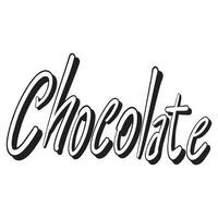 Cartoon Sticker ouline words Chocolate ,good for graphic design resources, clipart, posters, decoration, prints, stickers, banners, pamflets, and more. vector