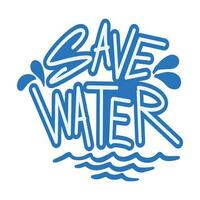 Modern handwritten Save Water ,good for graphic design resources, prints, stickers, posters, pamflets, and more. vector