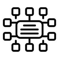 Launch project scheme icon outline vector. Creative target vector