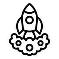 Rocket startup icon outline vector. Creative target vector