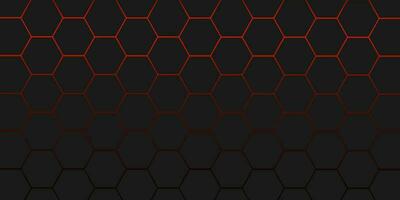 Abstract dark red background technology futuristic digital concept with honeycomb shape, for banner, backdrop, cover. vector
