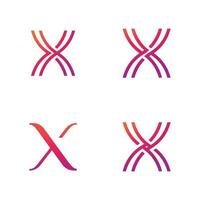 X Logo Design and template. vector