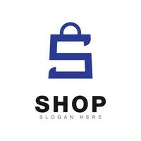 compras bolso logo icono diseño vector