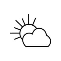 Weather icon vector. Synoptic illustration sign. Weather forecast symbol or logo. vector