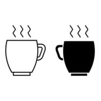 café icono vector . té ilustración firmar recopilación. caliente bebidas símbolo o logo.
