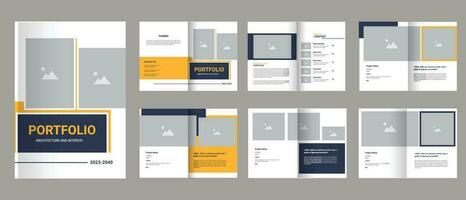 professional Architecture and interior portfolio design template vector